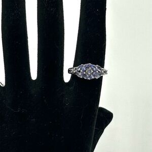 Vintage Stauer Tanzanite Sterling Silver Cocktail Ring One Size